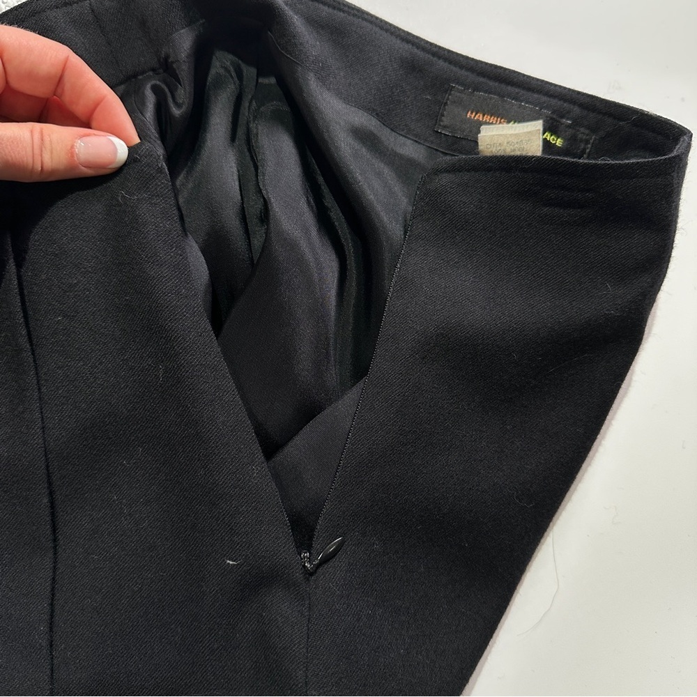 Harris Wallace workwear wool pencil skirt tailored vented classic fit size 8 - Picture 10 of 12